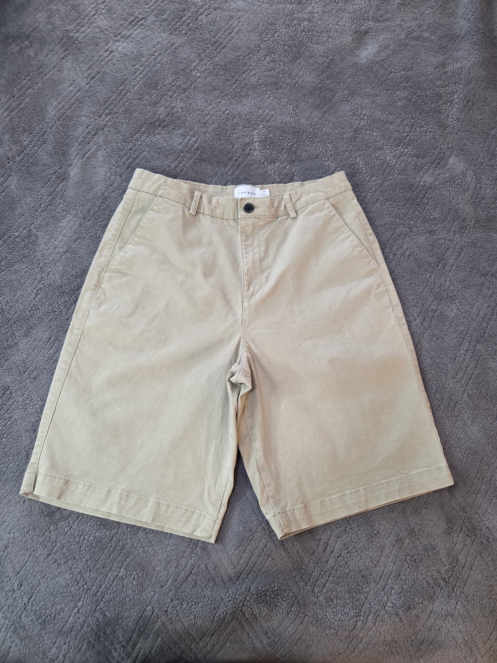 Topman Men’s Khaki Chino Shorts - Slim Fit F103860